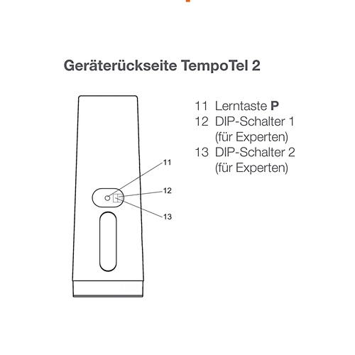 elero TempoTel 2, 10-Kanal Handsender mit Zeitschaltuhr, Reinweiß