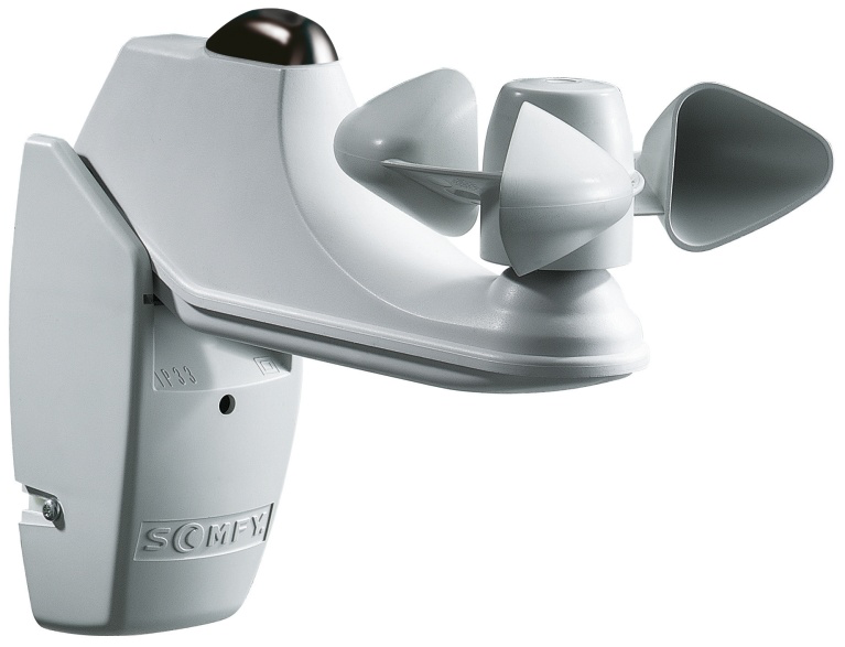 Somfy Soliris Sensor RTS LED | Funk Sonnen-Wind-Sensor mit Regensensoranschluss