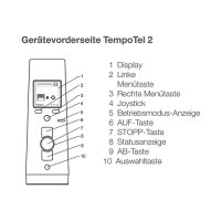 elero TempoTel 2, 10-Kanal Handsender mit Zeitschaltuhr, Silber